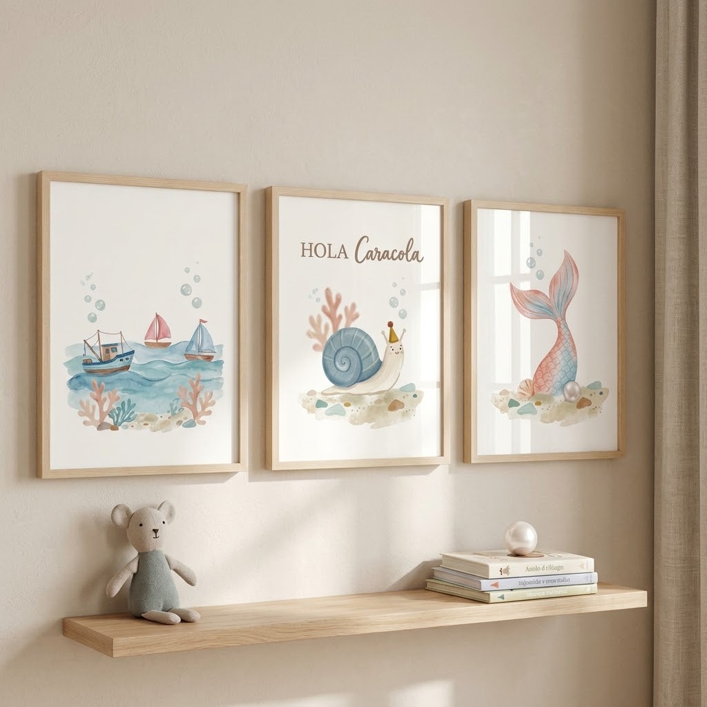 Lámina «Aventuras en el mar» para decorar habitación infantil – Viva La Home