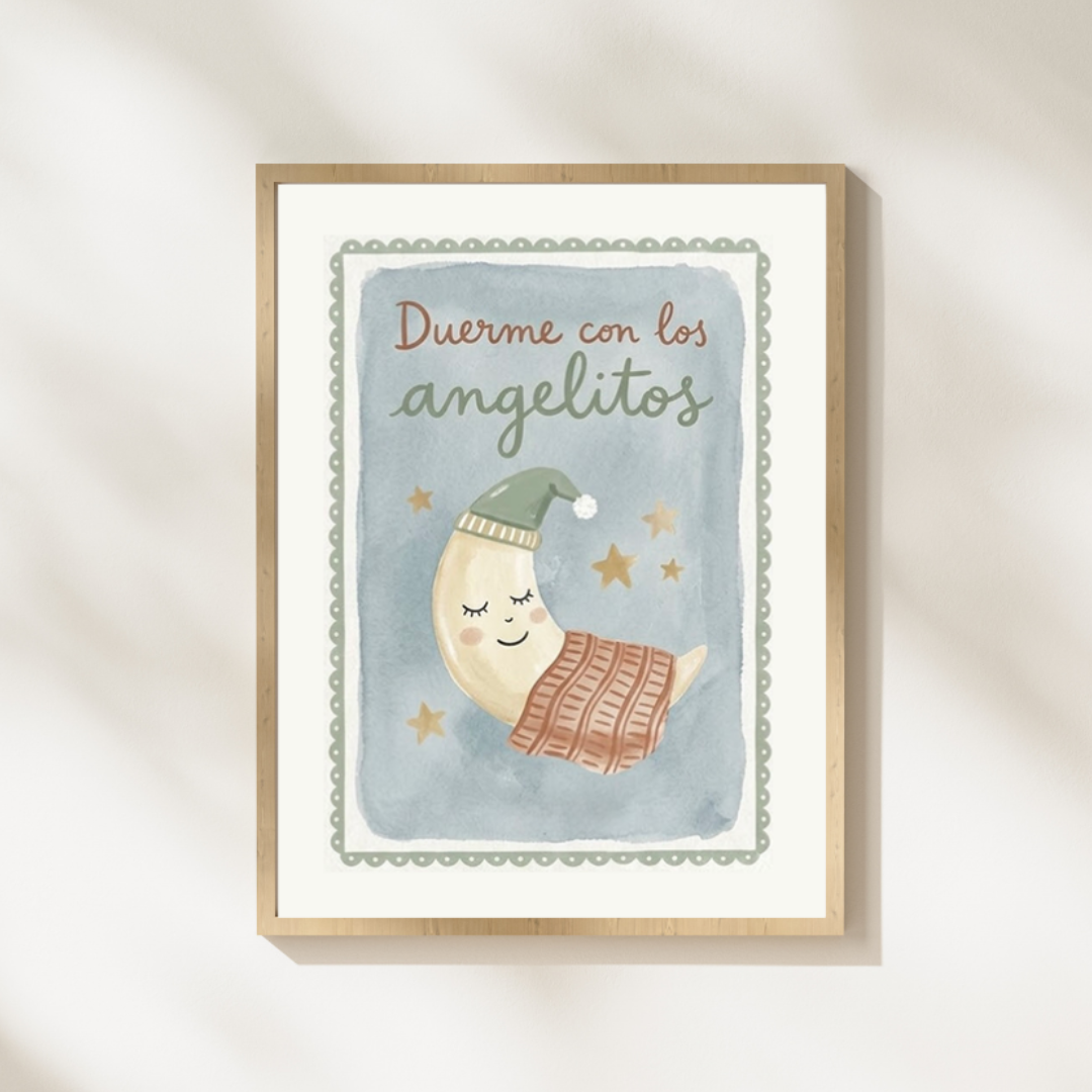 Lámina infantil «Duerme con los angelitos» – Viva La Home