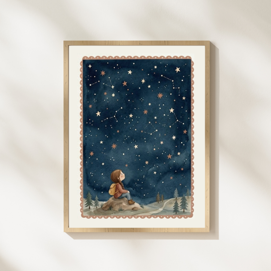 Lámina infantil «Bajo las estrellas» – Viva La Home
