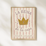 Lámina decorativa infantil – La reina de la casa