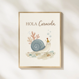 Lámina decorativa infantil – Hola, caracola