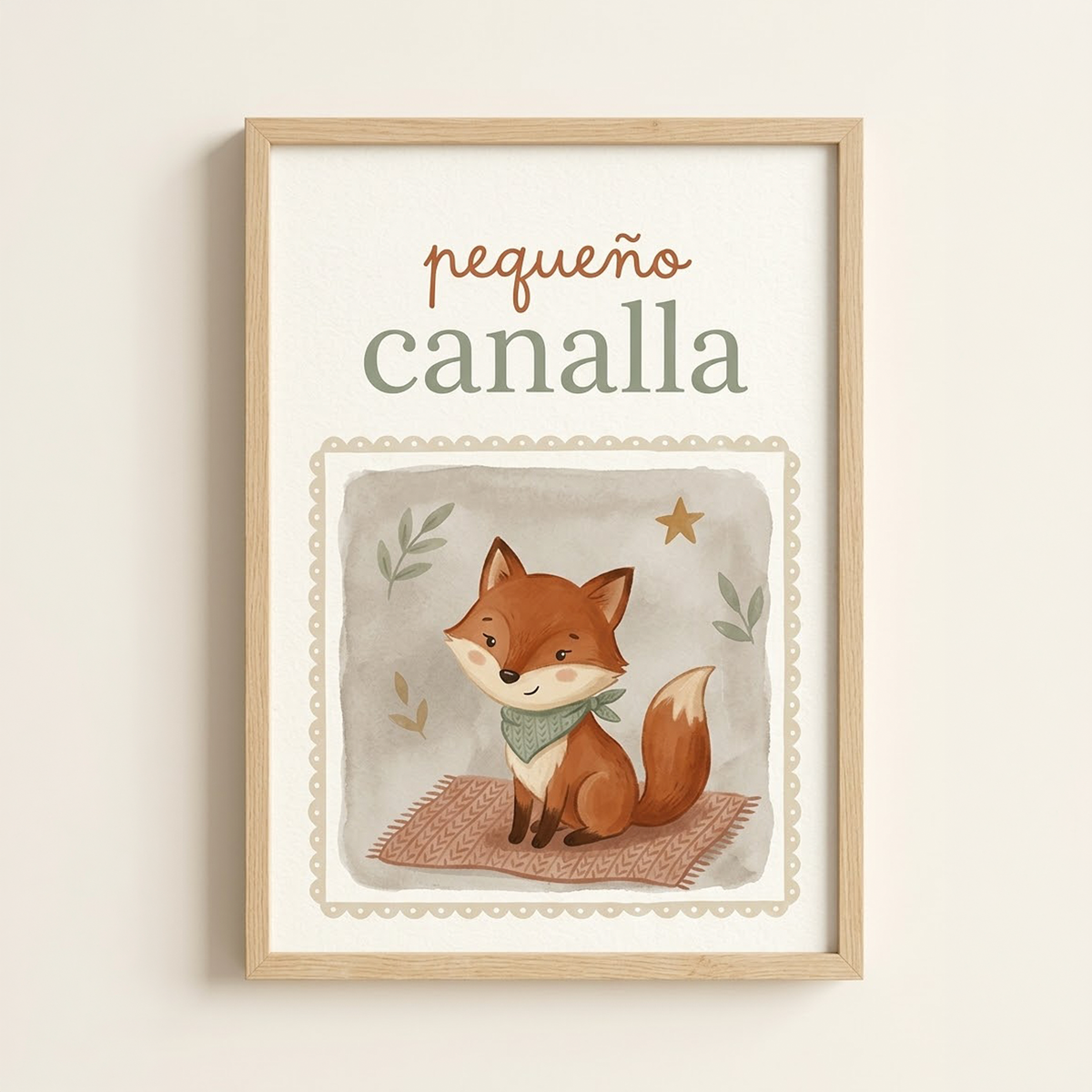 Lámina decorativa infantil «Pequeño canalla» en A4 y A3 – Viva La Home