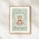 Lámina decorativa infantil – Aquí manda la peque