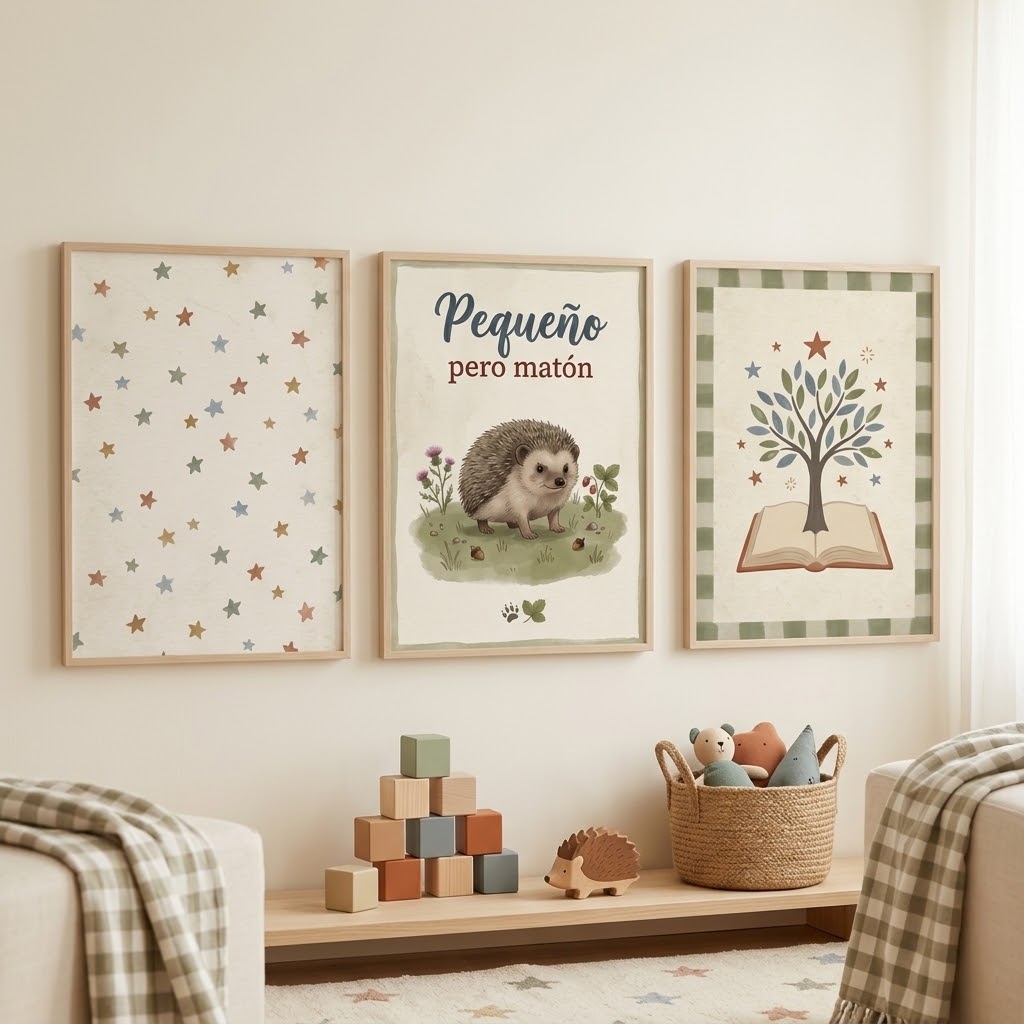 Lámina «Pequeño pero matón» para decorar habitación infantil – Viva La Home