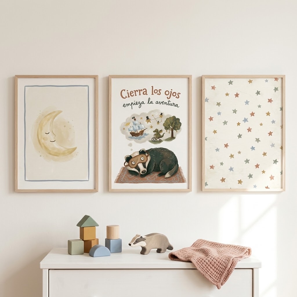 Lámina «Cierra los ojos, empieza la aventura» para decorar habitación infantil – Viva La Home
