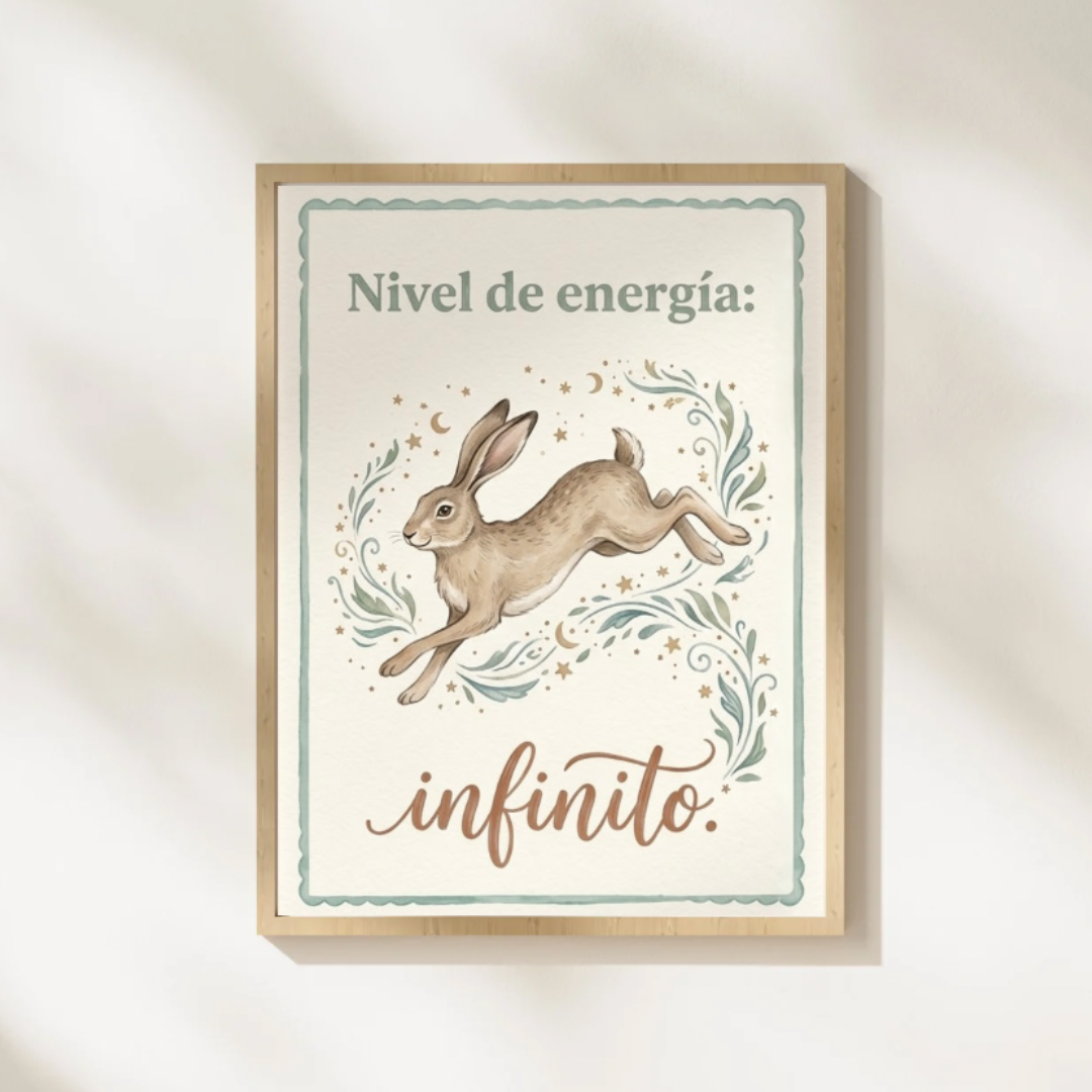 Lámina infantil «Nivel de energía: infinito» – Viva La Home