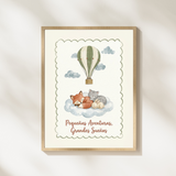 Lámina decorativa infantil – Pequeñas aventuras, grandes sueños