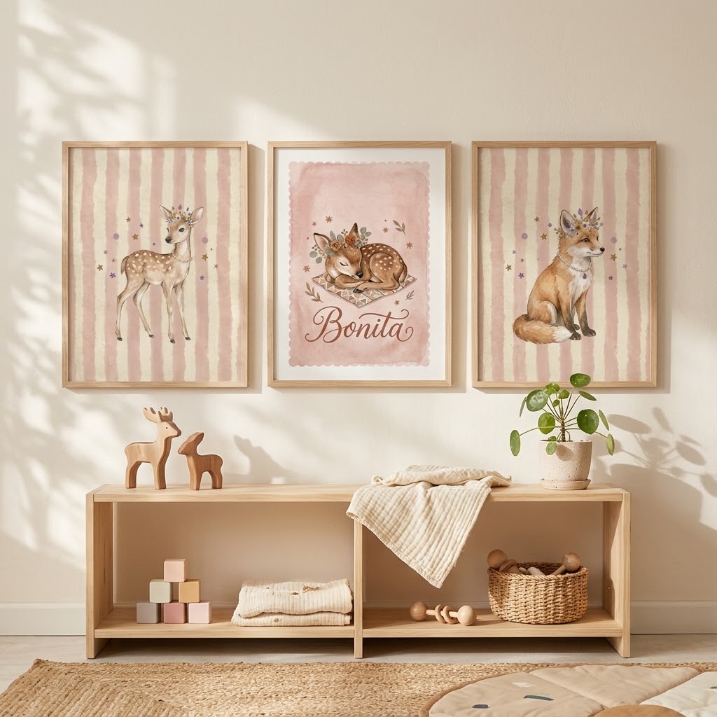 Lámina «Bonita» para decorar habitación infantil – Viva La Home