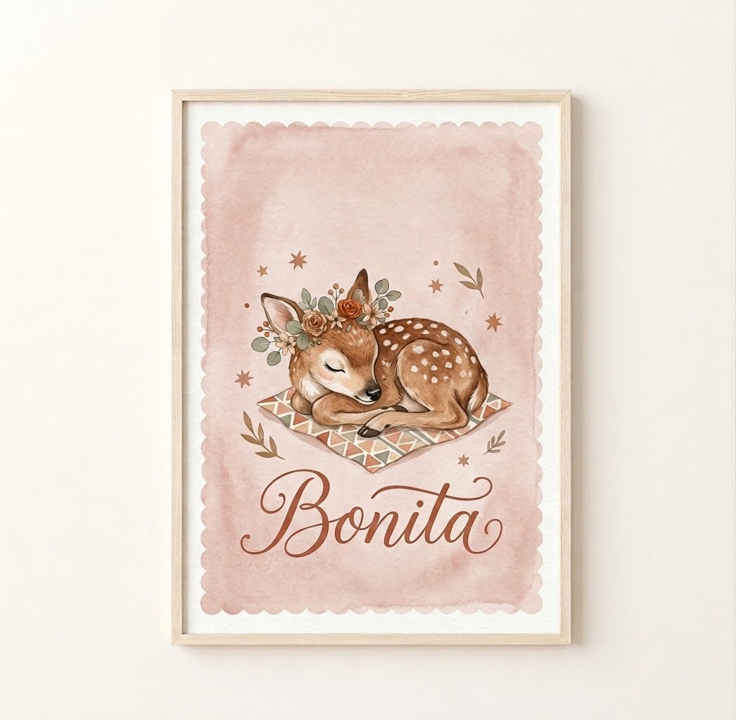 Lámina decorativa infantil «Bonita» en A4 y A3 – Viva La Home