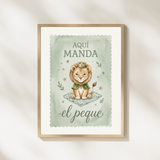 Lámina decorativa infantil – Aquí manda el peque