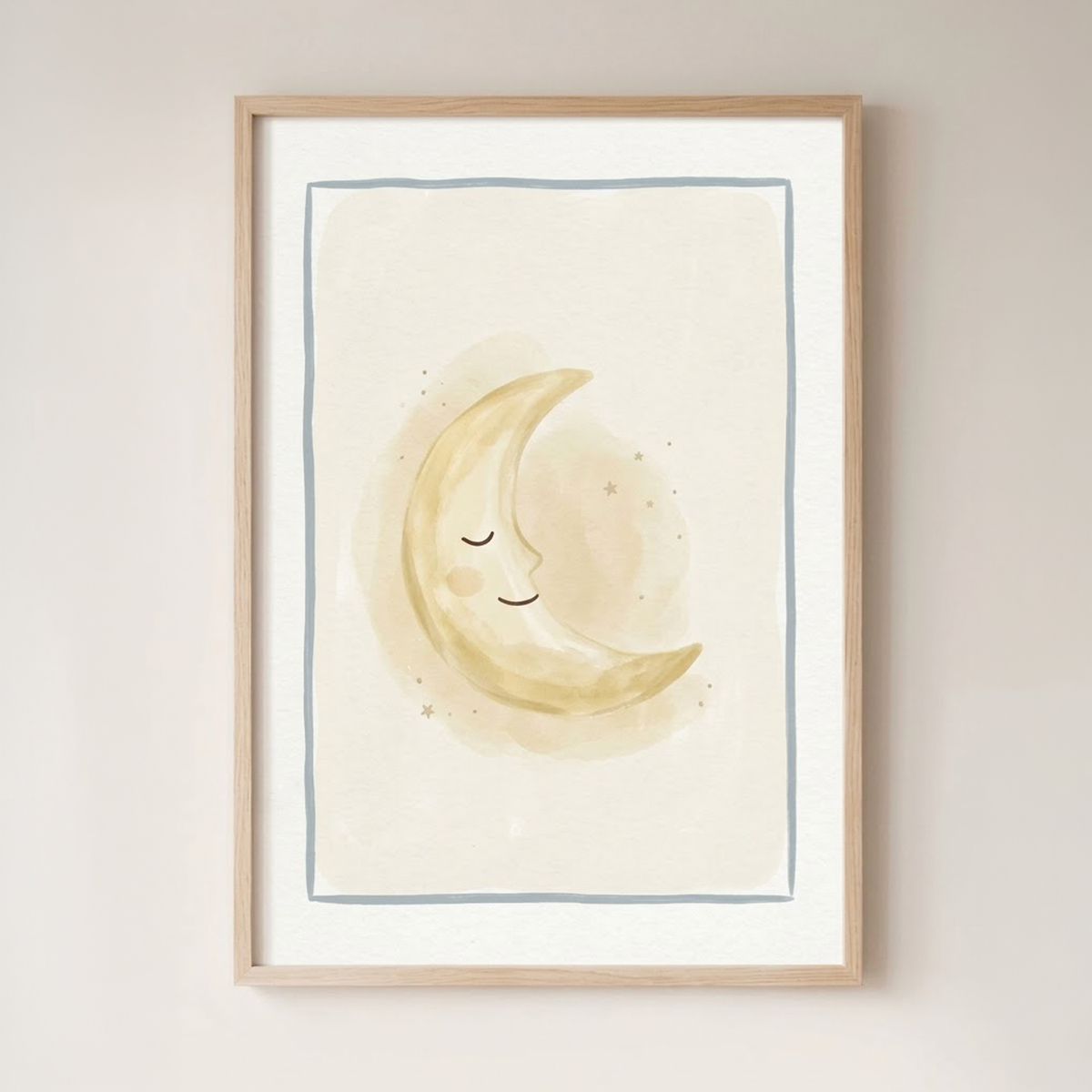 Lámina decorativa infantil «Dulce lunita» en A4 y A3 – Viva La Home