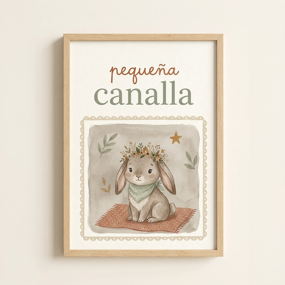 Lámina decorativa infantil «Pequeña canalla» en A4 y A3 – Viva La Home