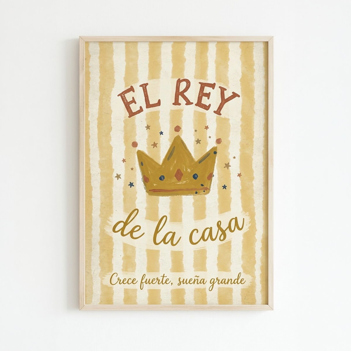 Lámina decorativa infantil «El rey de la casa» en A4 y A3 – Viva La Home