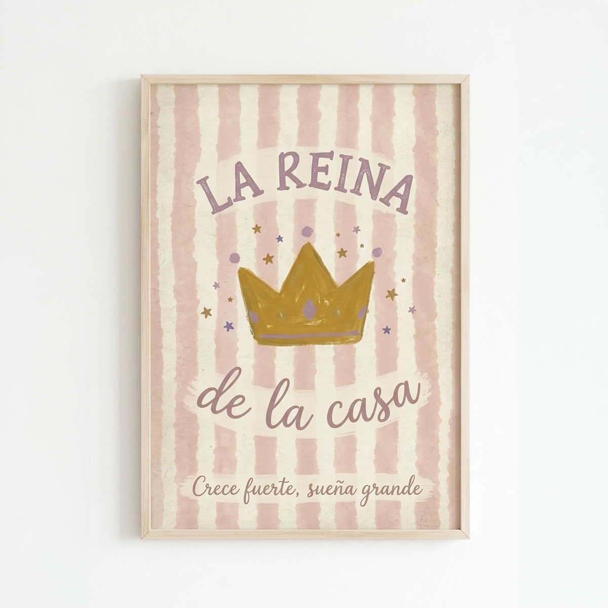 Lámina decorativa infantil «La reina de la casa» en A4 y A3 – Viva La Home