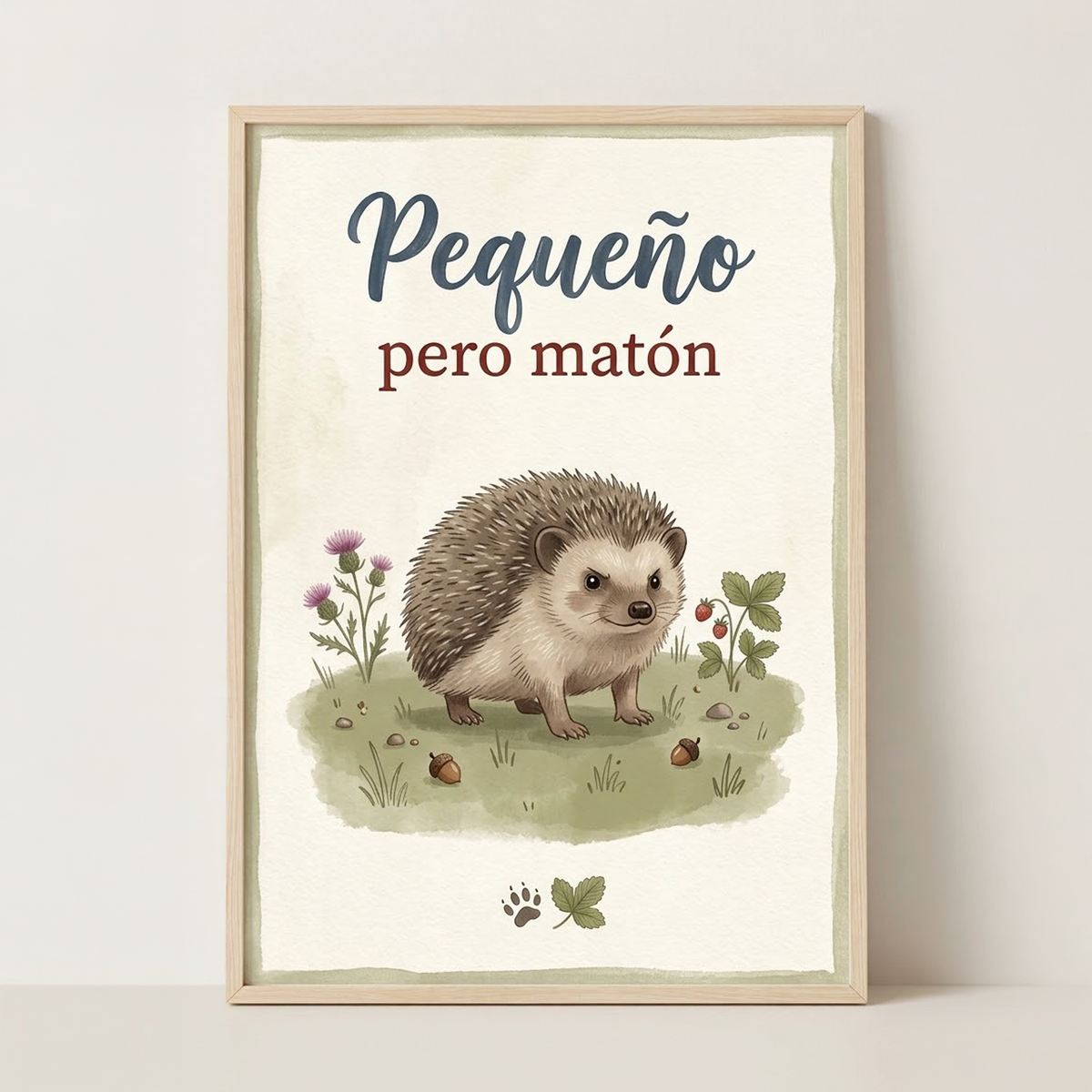 Lámina decorativa infantil «Pequeño pero matón» en A4 y A3 – Viva La Home